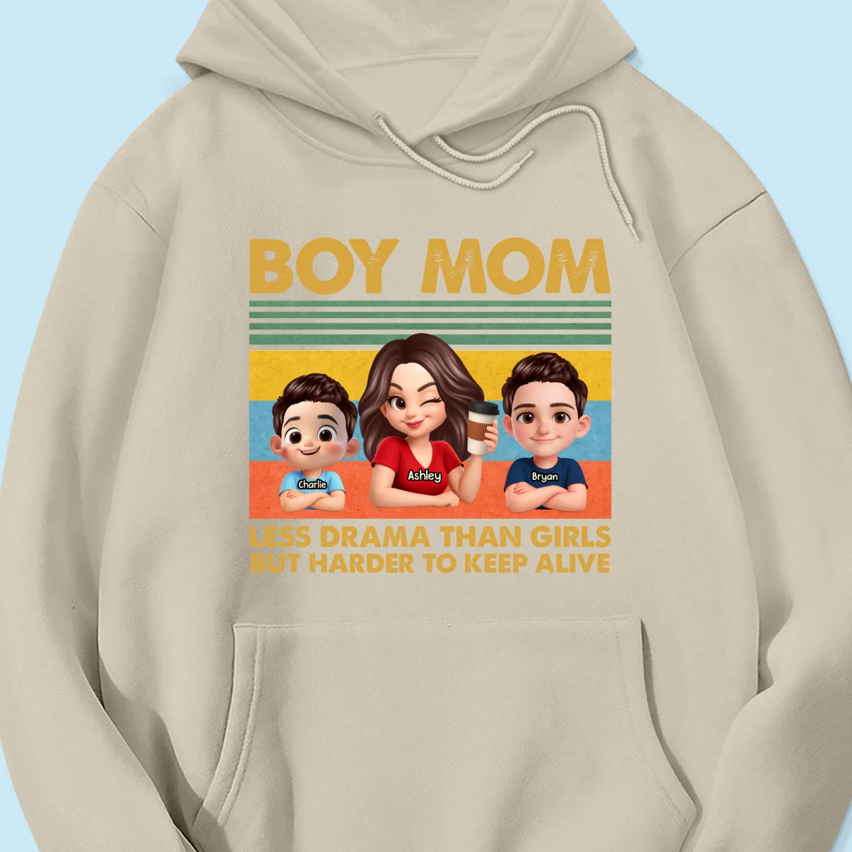Boy Mom Less Drama Than Girls But Harder To Keep Alive - Personalized Shirt - Gift For Mom, Grandma - Image 69