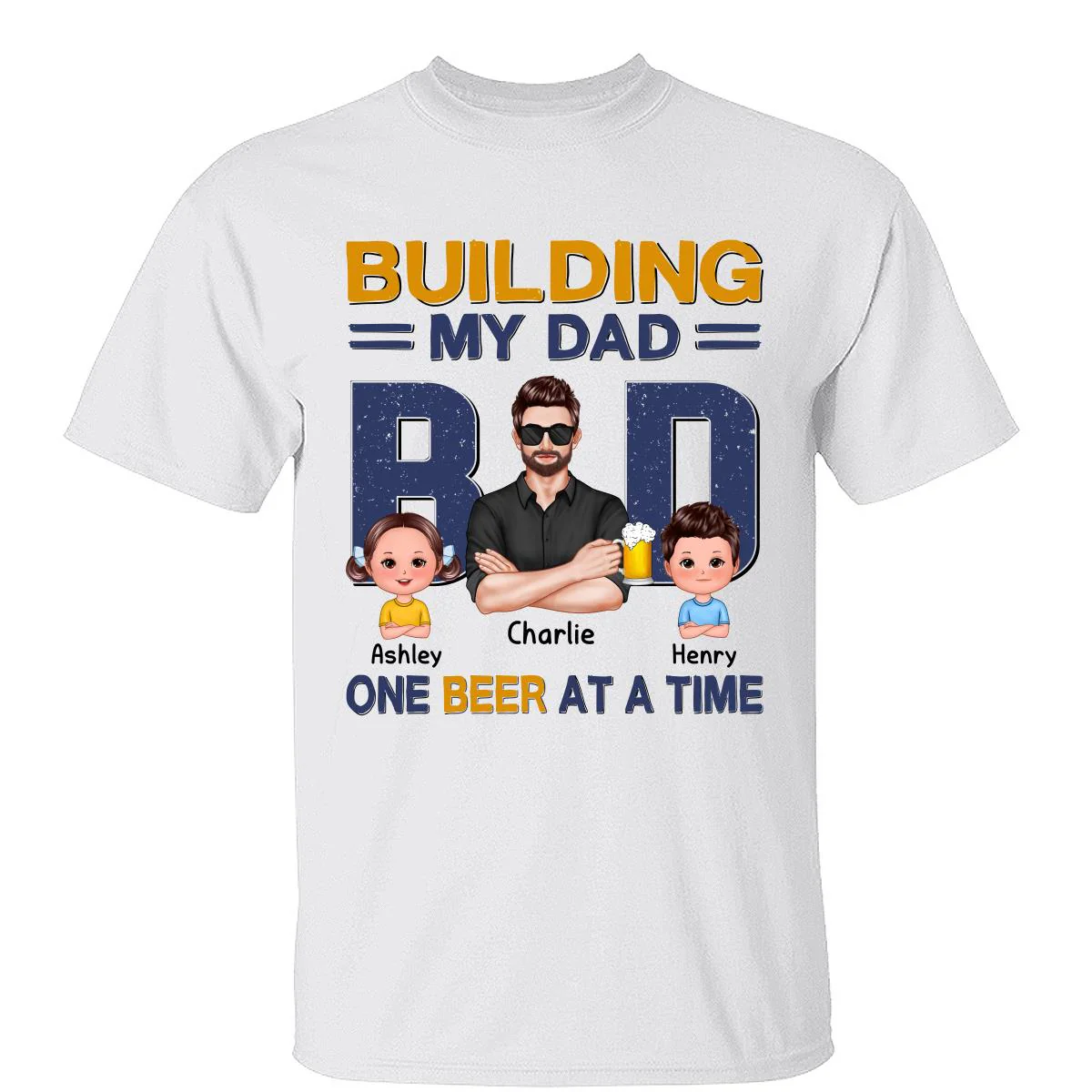 Building My Dad Bod One Beer At A Time Personalized Shirt