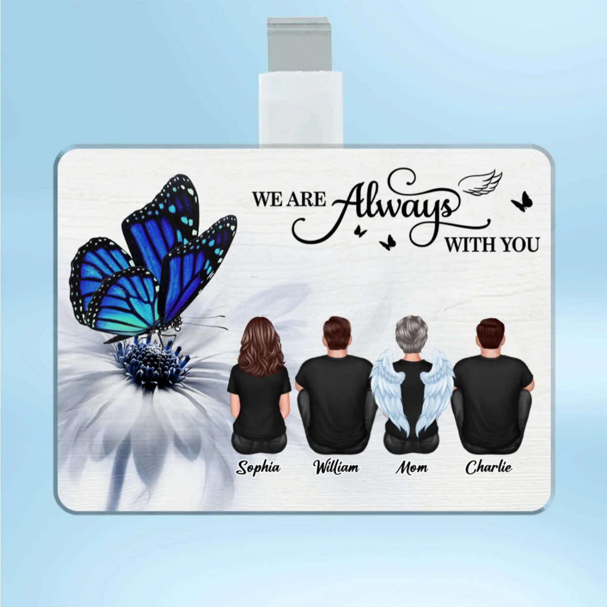 Butterfly I Am Always With You Memorial - Personalized Car Visor - Memorial, Remembrance, Sympathy Gift - Image 9