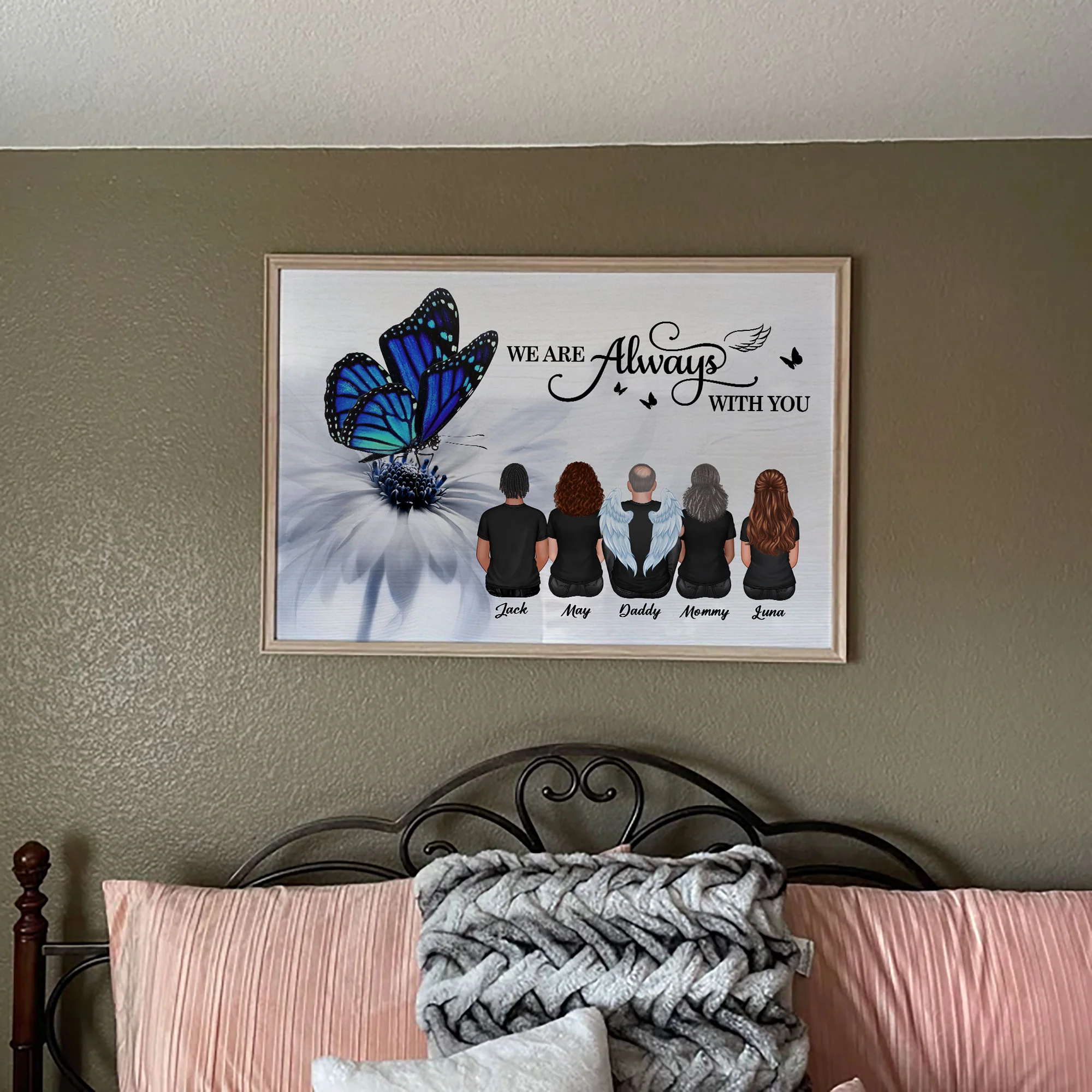 Butterfly I Am Always With You Memorial - Personalized Poster - Image 4