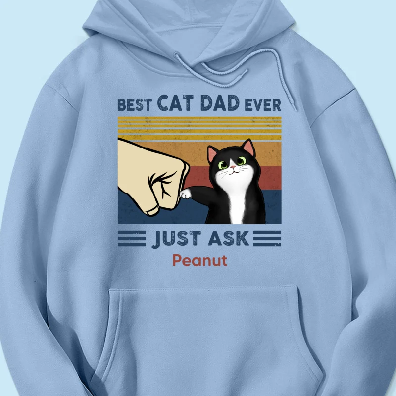 Best Cat Dad Ever - Personalized Father's Day Gift | Premium Cotton T-Shirt - Image 11