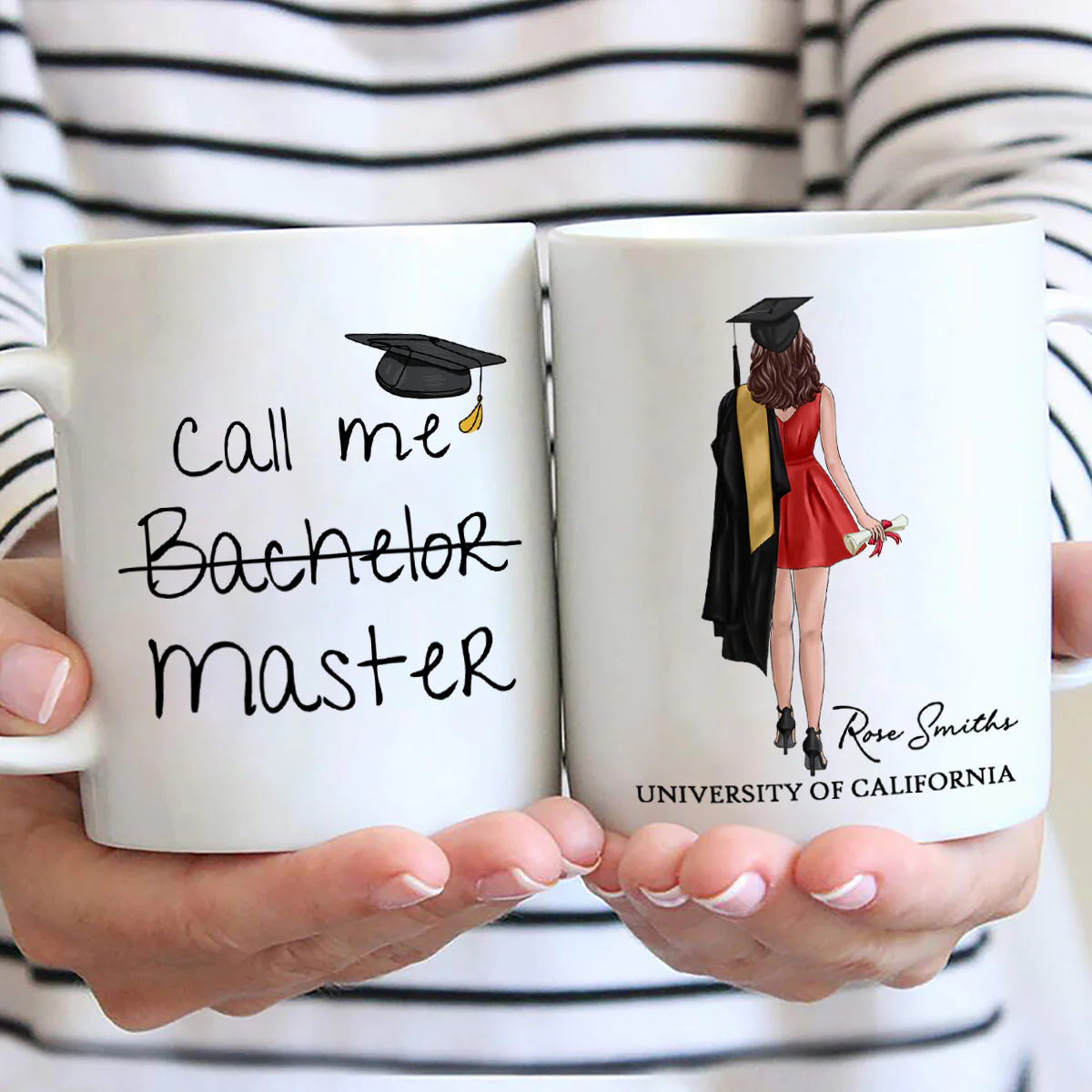 Call Me Master Bachelor Graduation Gift Personalized Mug - Image 2