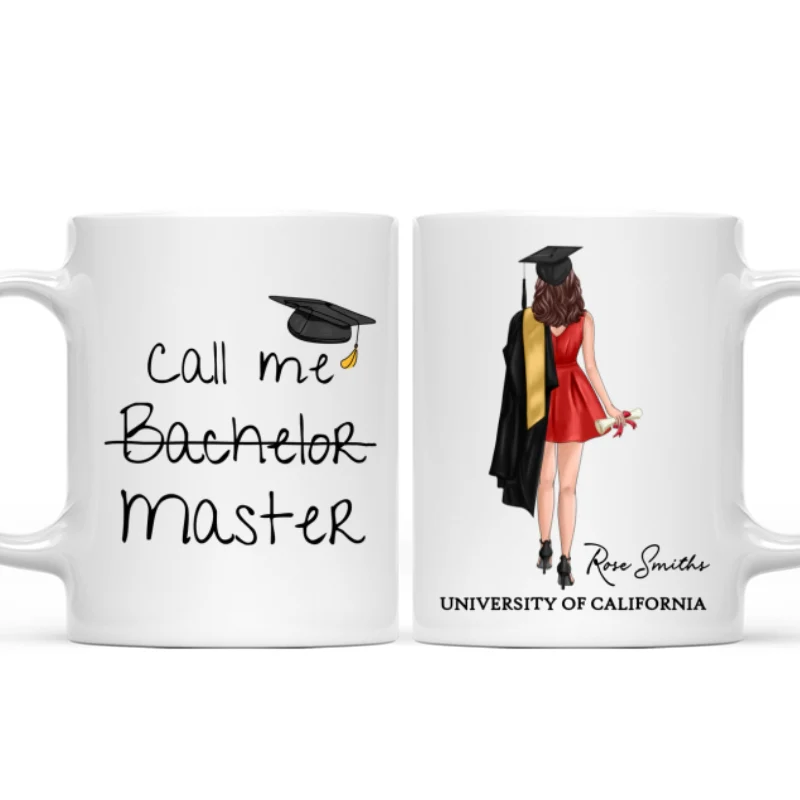 Call Me Master Bachelor Graduation Gift Personalized Mug - Image 6