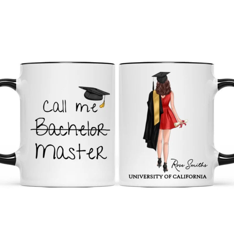Call Me Master Bachelor Graduation Gift Personalized Mug - Image 7