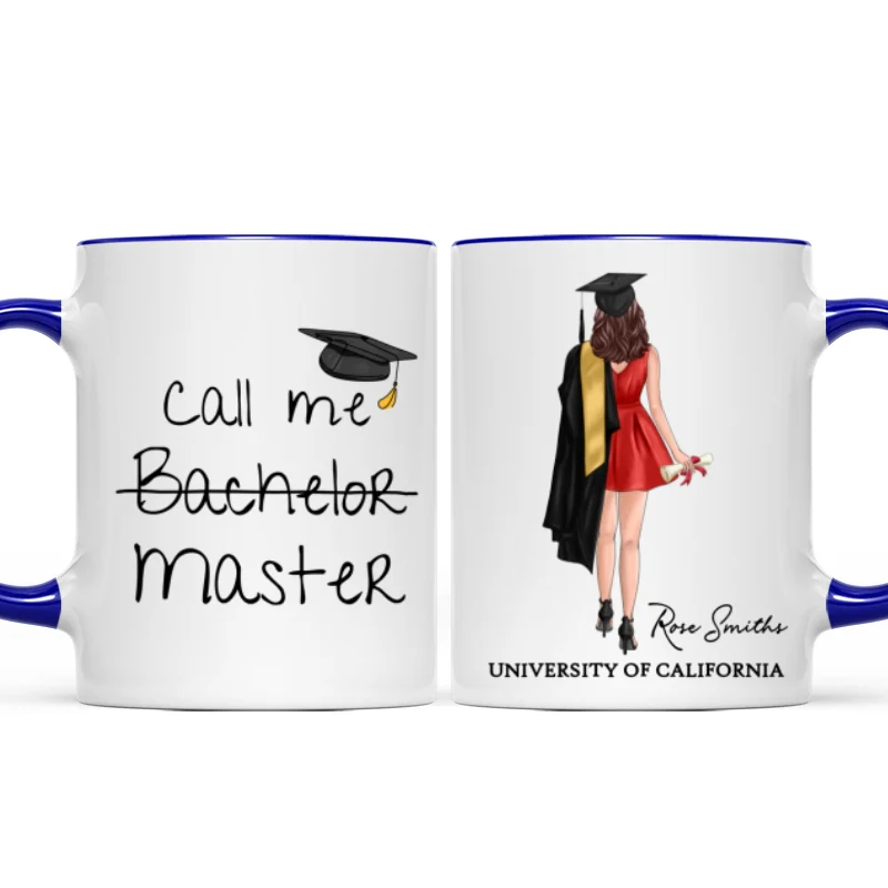Call Me Master Bachelor Graduation Gift Personalized Mug - Image 8
