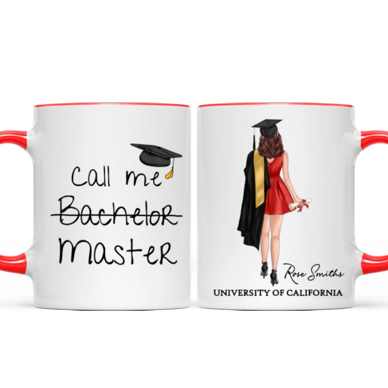 Call Me Master Bachelor Graduation Gift Personalized Mug - Image 9