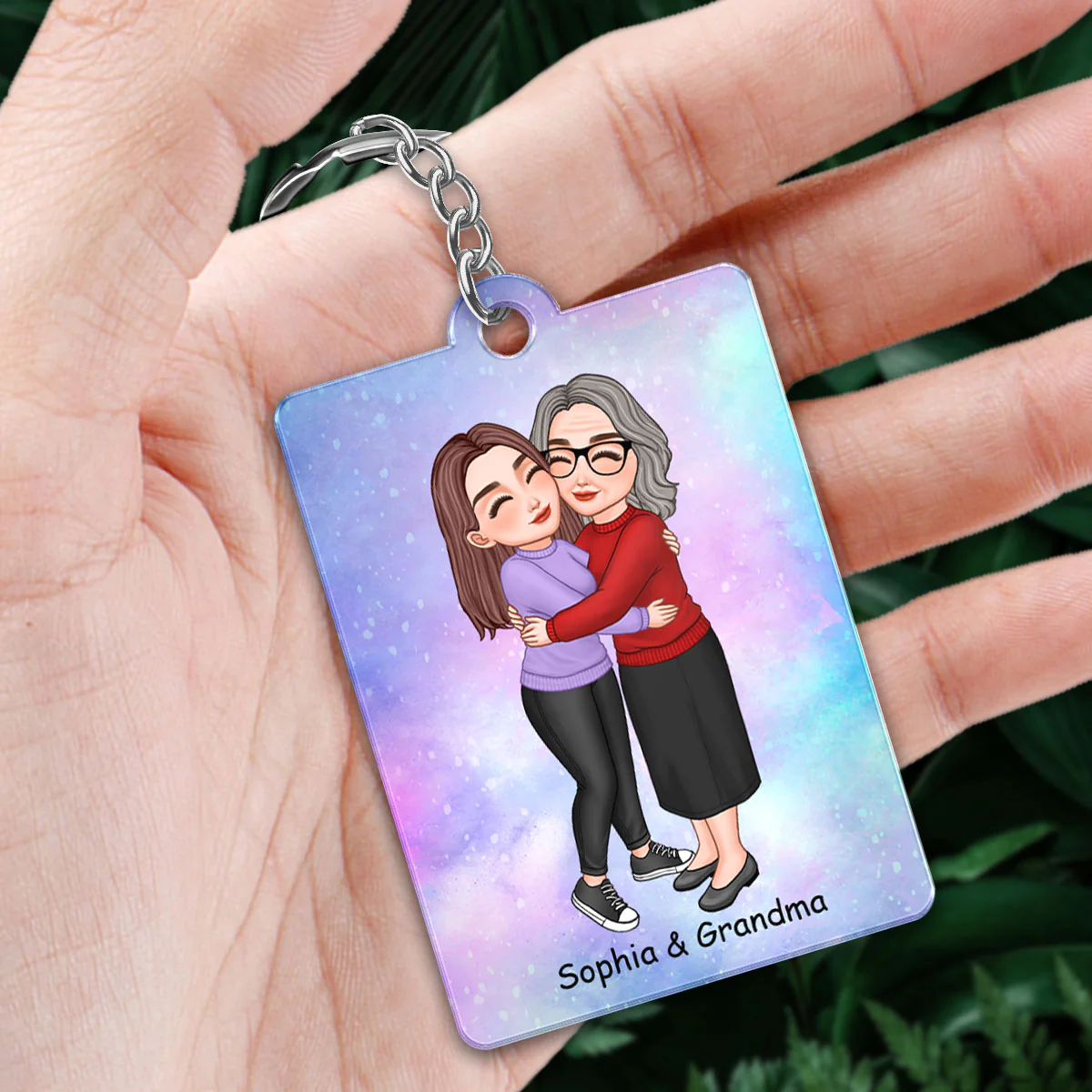 Call Your Grandma Gift For Teen Adult Kid Granddaughter Grandson Personalized Acrylic Keychain - Image 2
