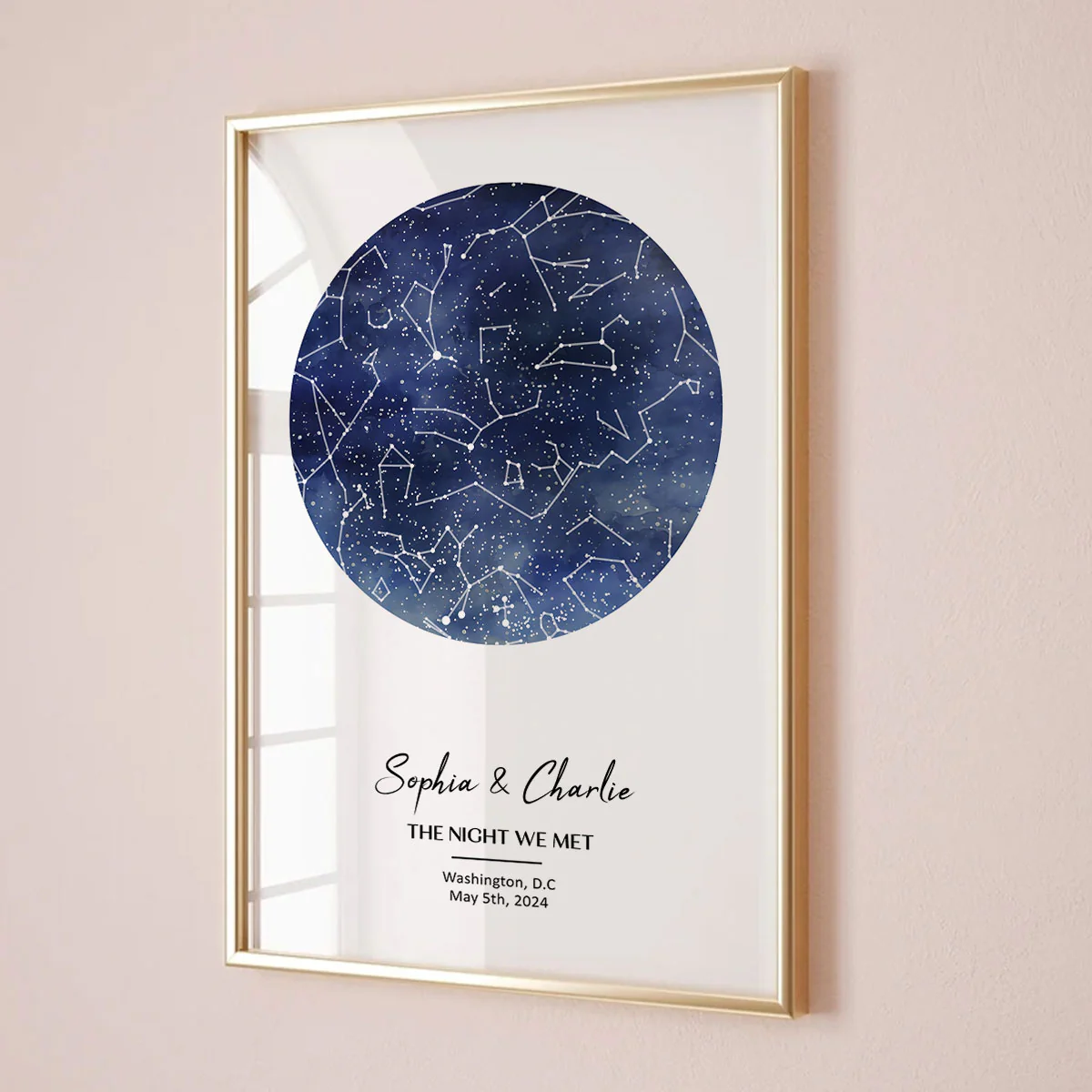 Capture the Precious Moment with the Unique Custom Star Map Poster, The Night We Met Couple Anniversary Gift, Wedding Gift, Constellation Print, Real Astronomical Data - Image 5