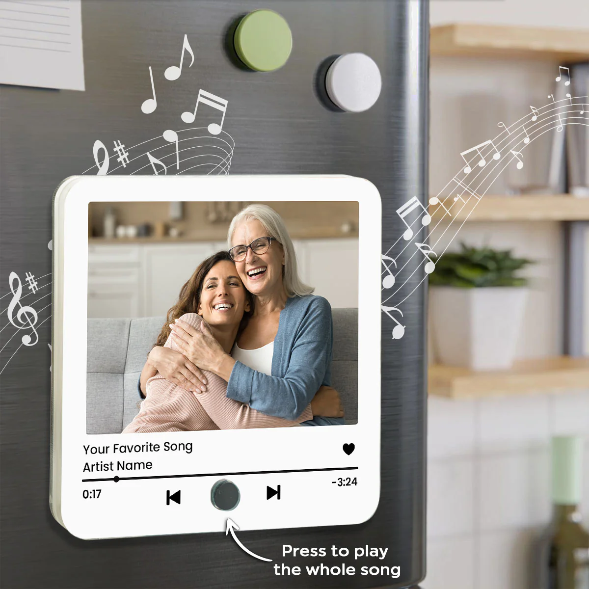 Capturing Mother Daughter Moments Favorite Song Personalized Music Fridge Magnet, Perfect Gift, Music Gift For Mom, Gift From Daughter - Image 5