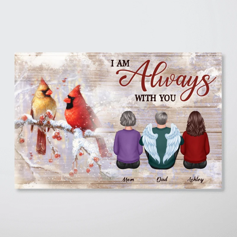 Cardinals Family Sitting Memorial Personalized Poster, Remembrance Gift, Sympathy Gift - Image 9