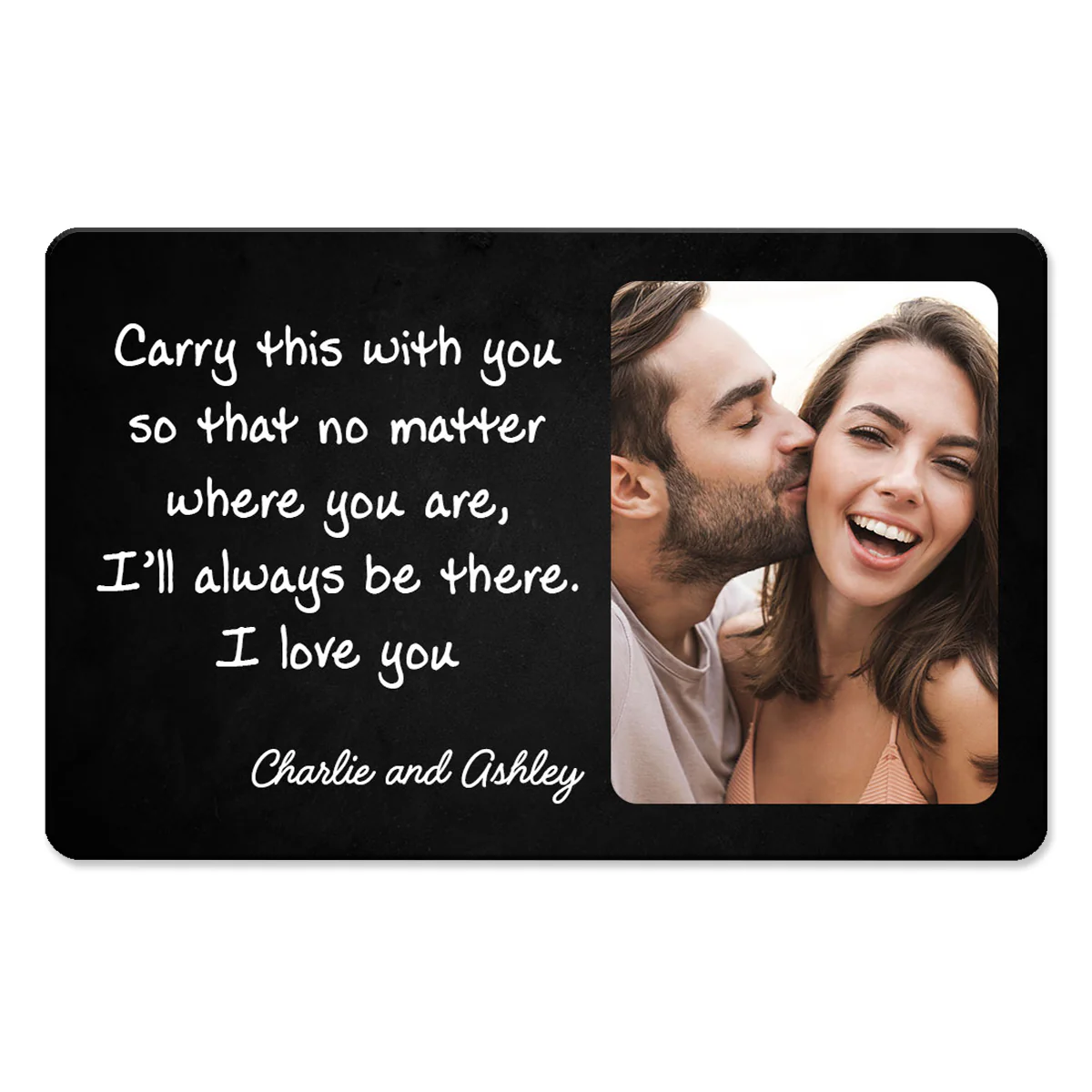 Carry This So I‘ll Always Be There Custom Photo Wallet Keepsake Personalized Metal Wallet Card - Image 2
