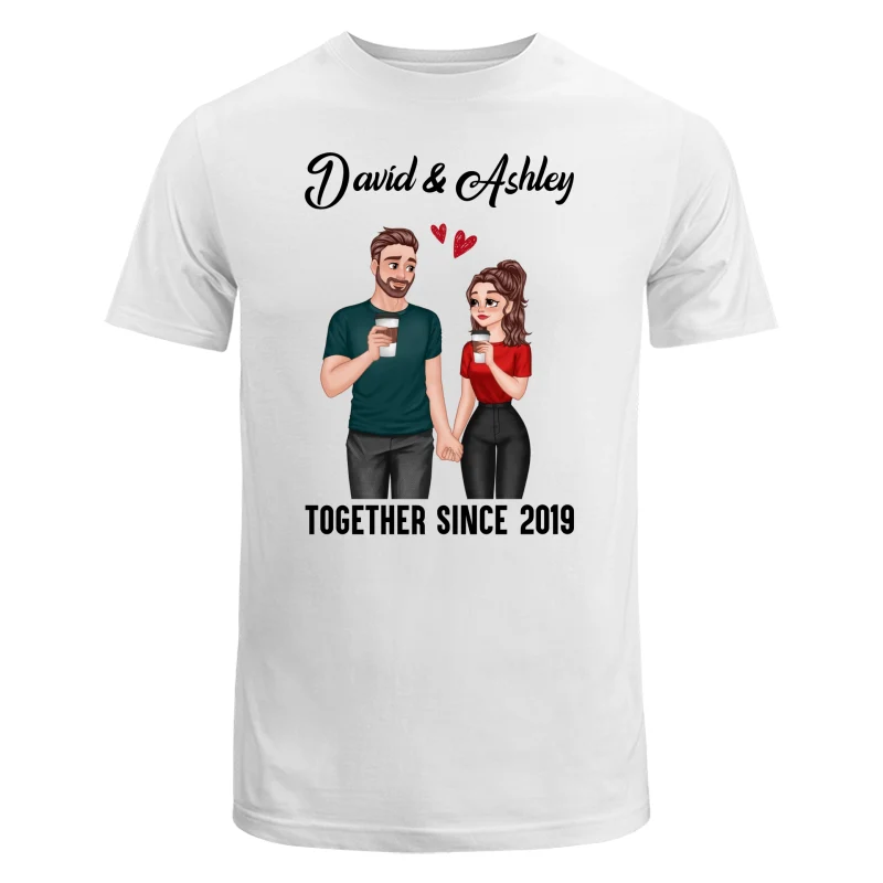 Cartoon Couple Hand In Hand Together Since Personalized Shirt - Image 5