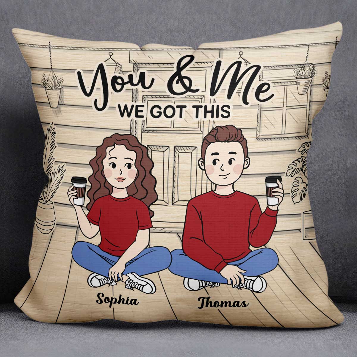 Cartoon Couple We Got This Personalized Pillow - Image 3