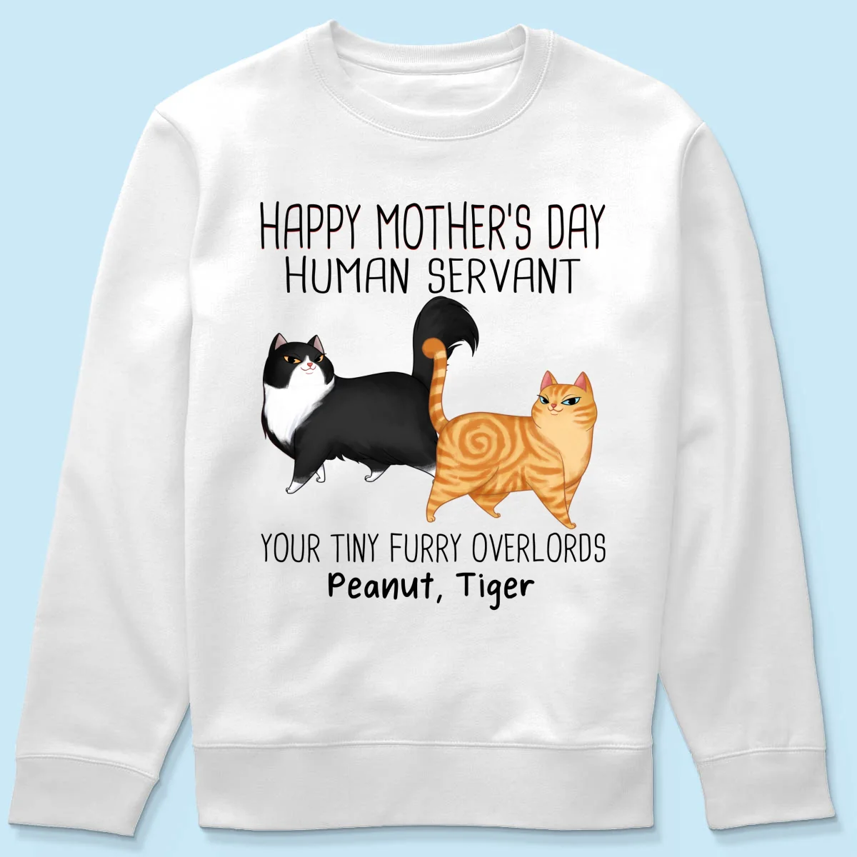 Cartoon Walking Cats Happy Mother‘s Day Cat Human Servant Personalized Shirt - Image 21