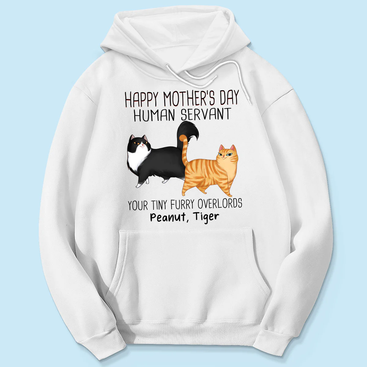 Cartoon Walking Cats Happy Mother‘s Day Cat Human Servant Personalized Shirt - Image 5