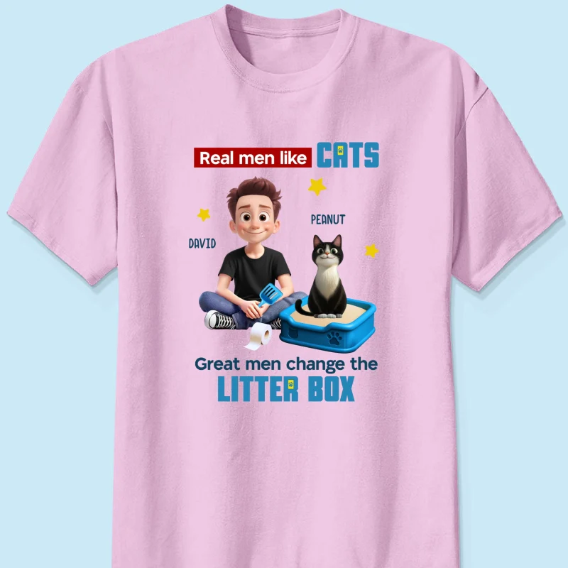 Cat Dad Change The Litter Box Personalized Shirt, Funny Father's Day gift - Image 10