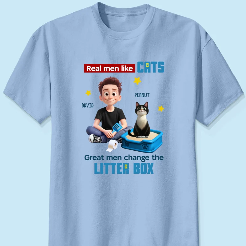 Cat Dad Change The Litter Box Personalized Shirt, Funny Father's Day gift - Image 11