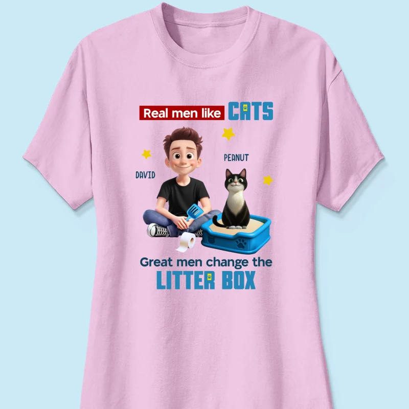 Cat Dad Change The Litter Box Personalized Shirt, Funny Father's Day gift - Image 13
