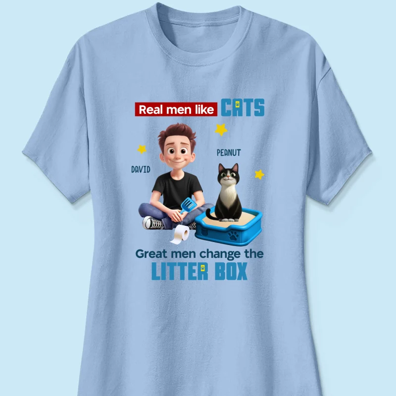 Cat Dad Change The Litter Box Personalized Shirt, Funny Father's Day gift - Image 14