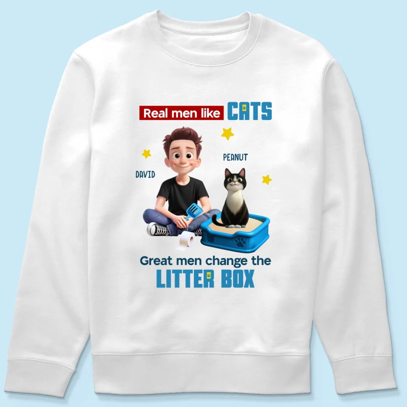 Cat Dad Change The Litter Box Personalized Shirt, Funny Father's Day gift - Image 15