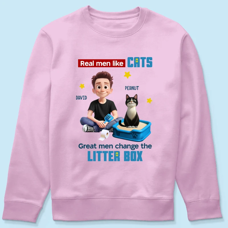Cat Dad Change The Litter Box Personalized Shirt, Funny Father's Day gift - Image 17