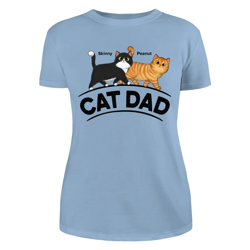 Cat Dad Fluffy Walking Cats Personalized Shirt - Image 12