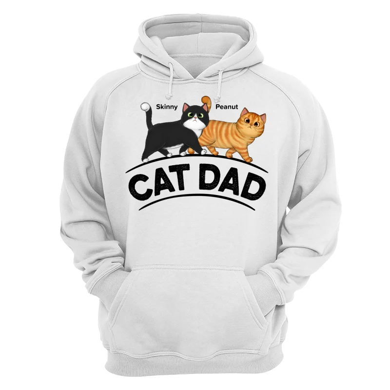 Cat Dad Fluffy Walking Cats Personalized Shirt - Image 13
