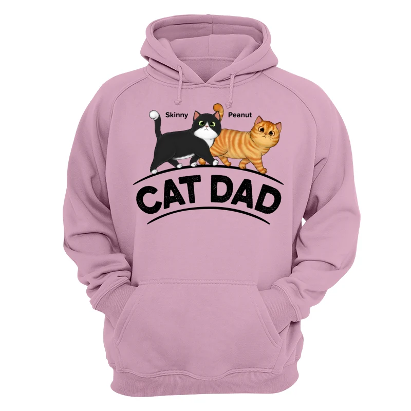 Cat Dad Fluffy Walking Cats Personalized Shirt - Image 15