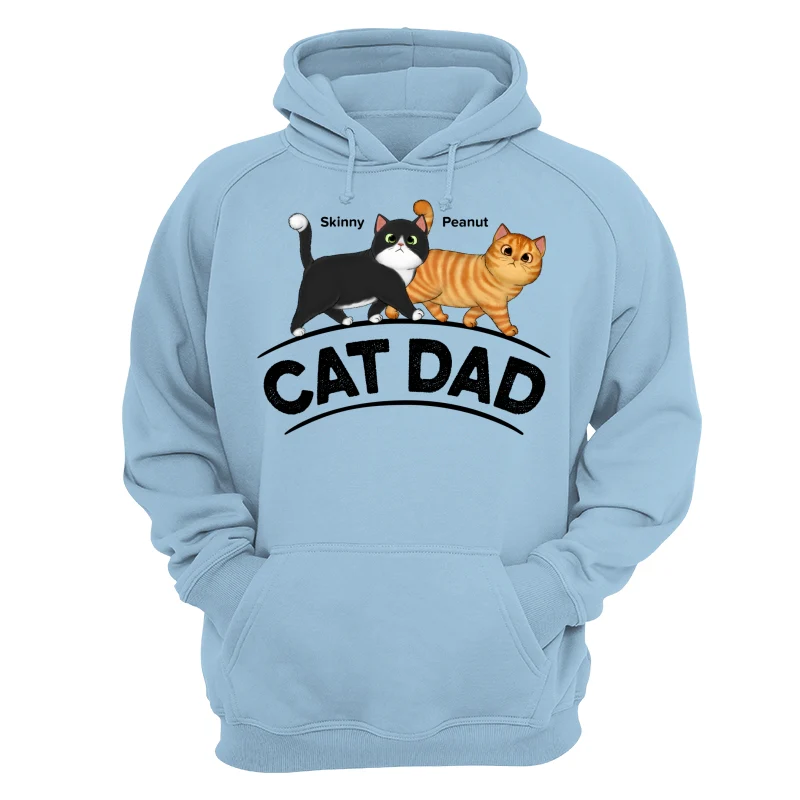 Cat Dad Fluffy Walking Cats Personalized Shirt - Image 16