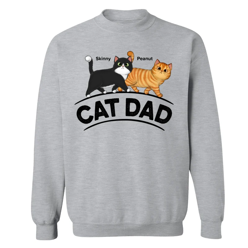 Cat Dad Fluffy Walking Cats Personalized Shirt - Image 18