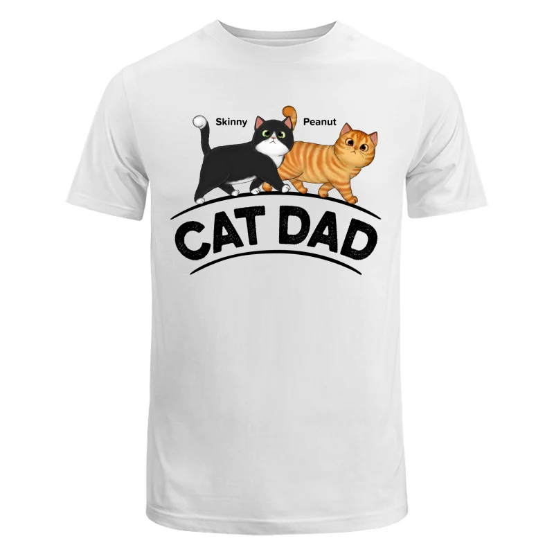 Cat Dad Fluffy Walking Cats Personalized Shirt - Image 5