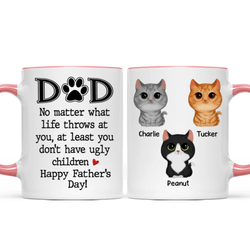 Cat Dad No Matter What Happy Father‘s Day Personalized Mug - Image 10