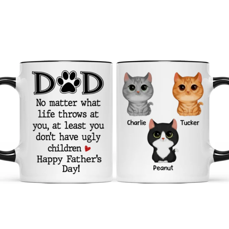 Cat Dad No Matter What Happy Father‘s Day Personalized Mug - Image 6