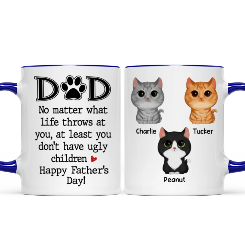 Cat Dad No Matter What Happy Father‘s Day Personalized Mug - Image 7