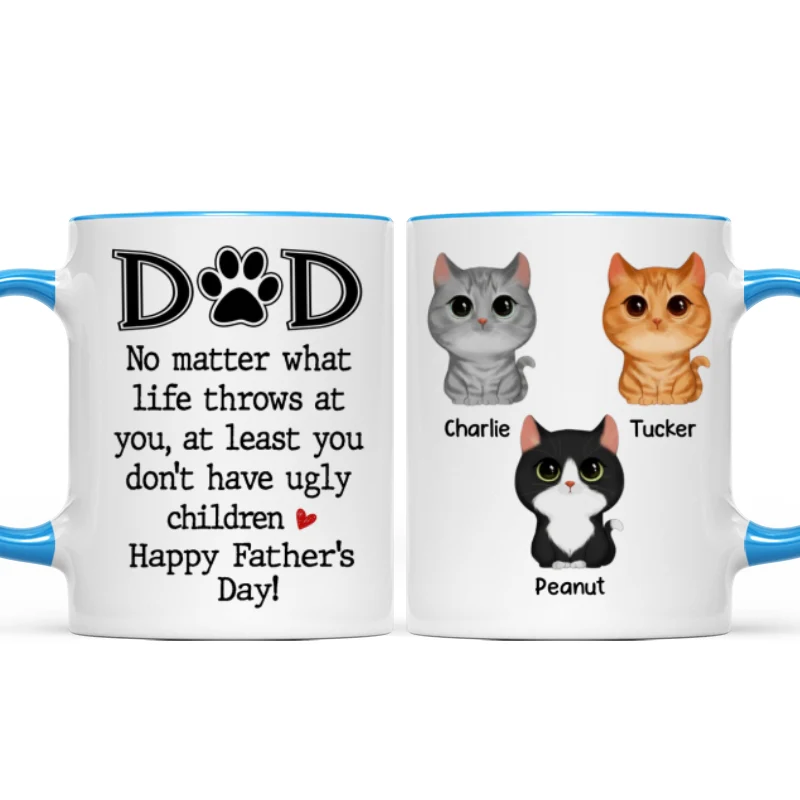 Cat Dad No Matter What Happy Father‘s Day Personalized Mug - Image 9
