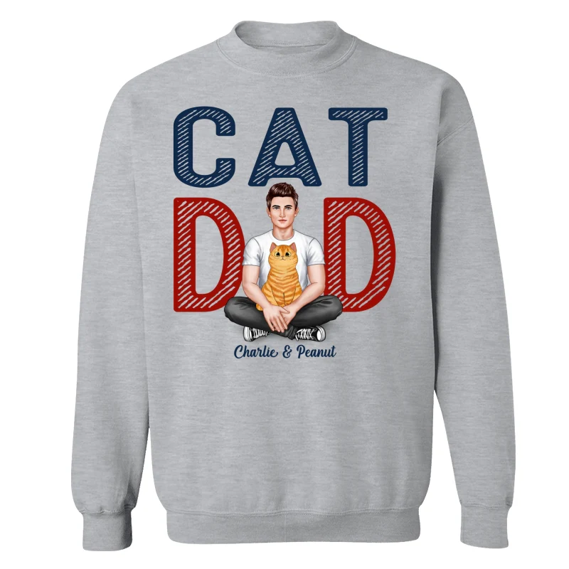 Cat Dad Real Man Fluffy Cat Personalized Shirt - Image 18