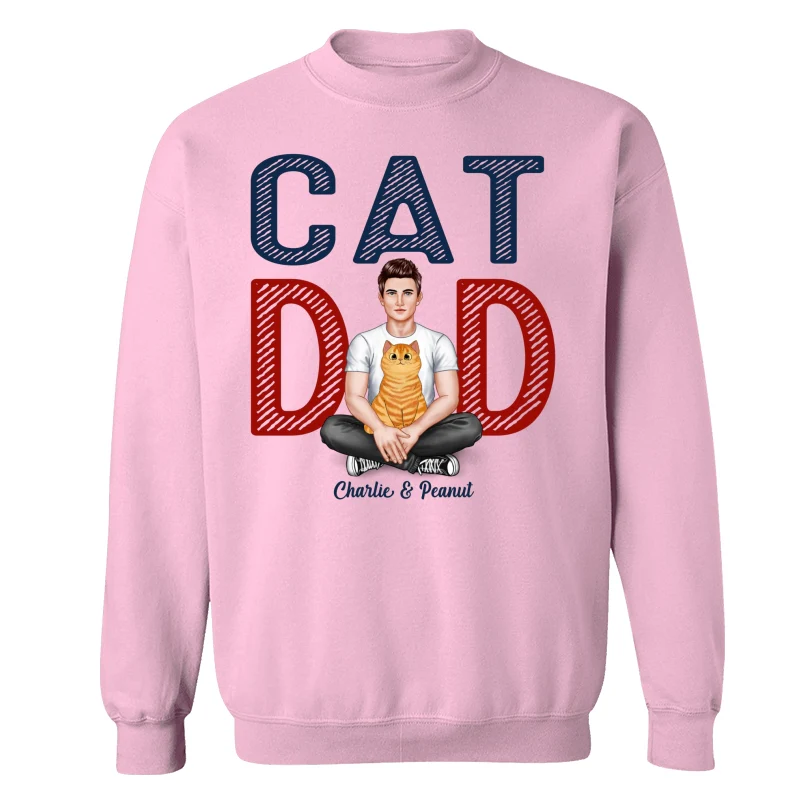 Cat Dad Real Man Fluffy Cat Personalized Shirt - Image 19