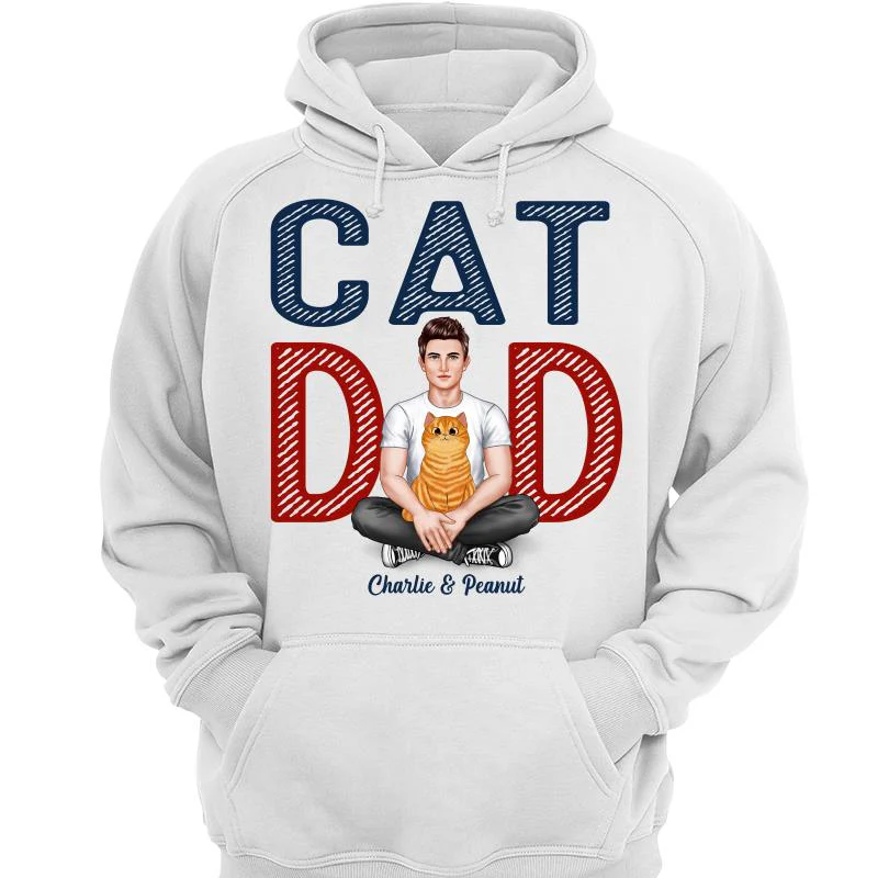 Cat Dad Real Man Fluffy Cat Personalized Shirt - Image 3