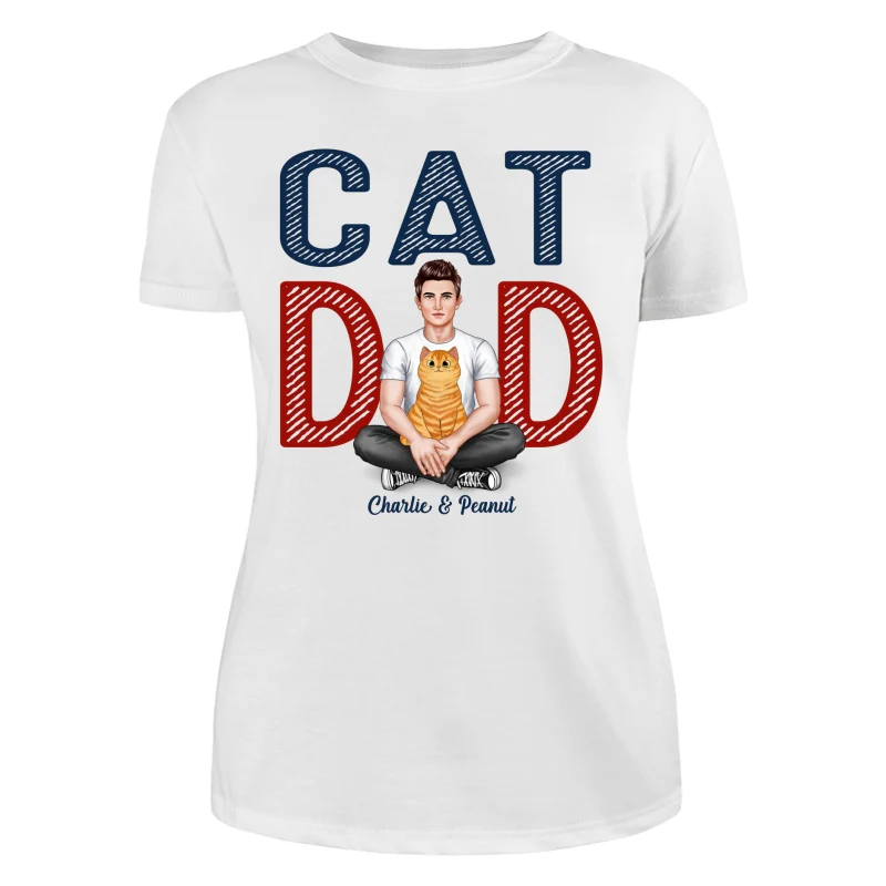 Cat Dad Real Man Fluffy Cat Personalized Shirt - Image 9