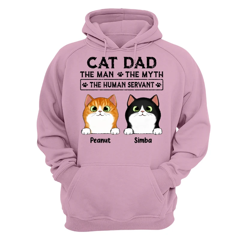 Cat Dad The Man The Myth The Human Servant Personalized Shirt - Image 15