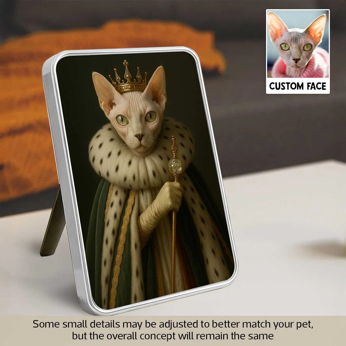 Cat Dog Pet Queen Portrait Custom Personalized Mirrored Picture Frame - Image 5