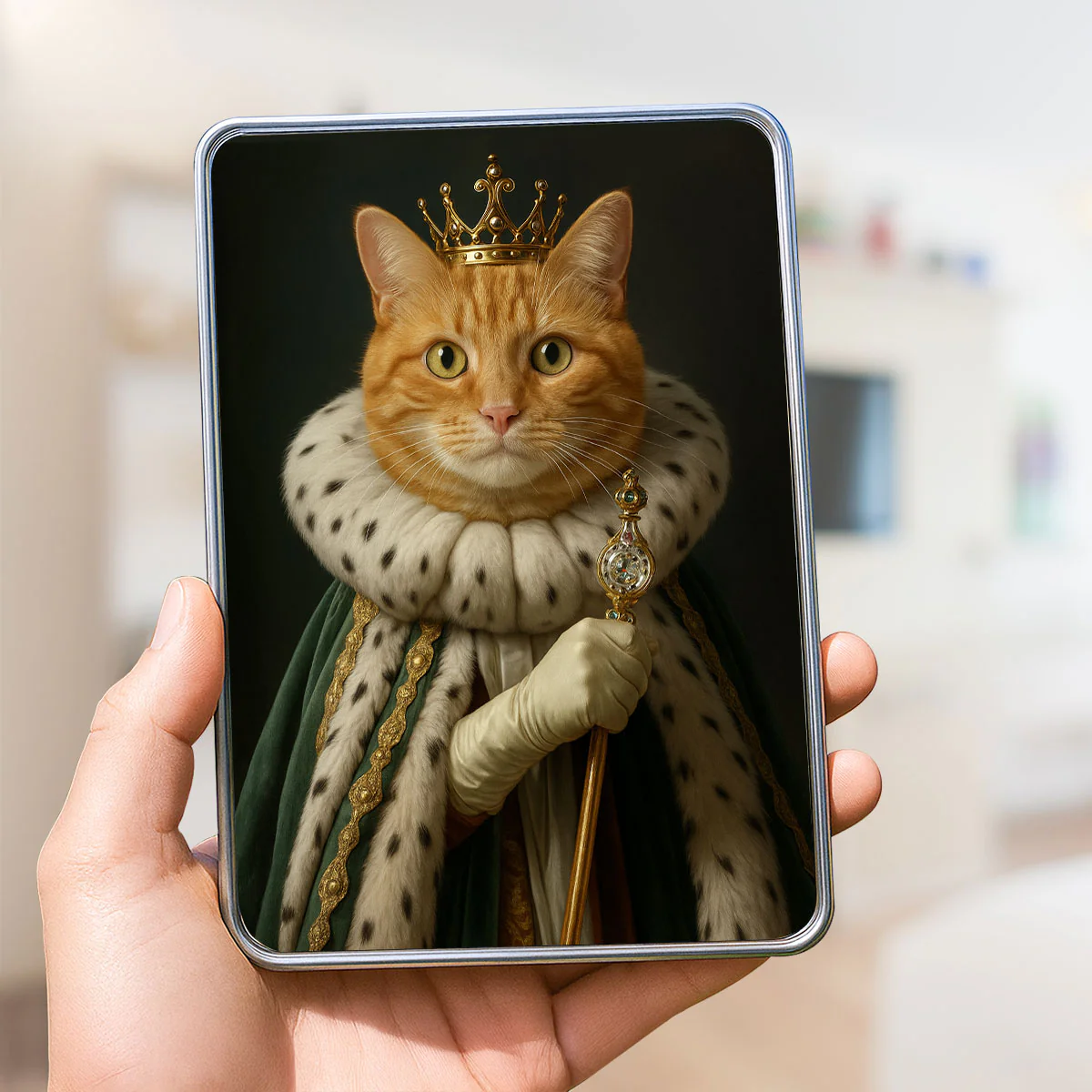 Cat Dog Pet Queen Portrait Custom Personalized Mirrored Picture Frame - Image 6