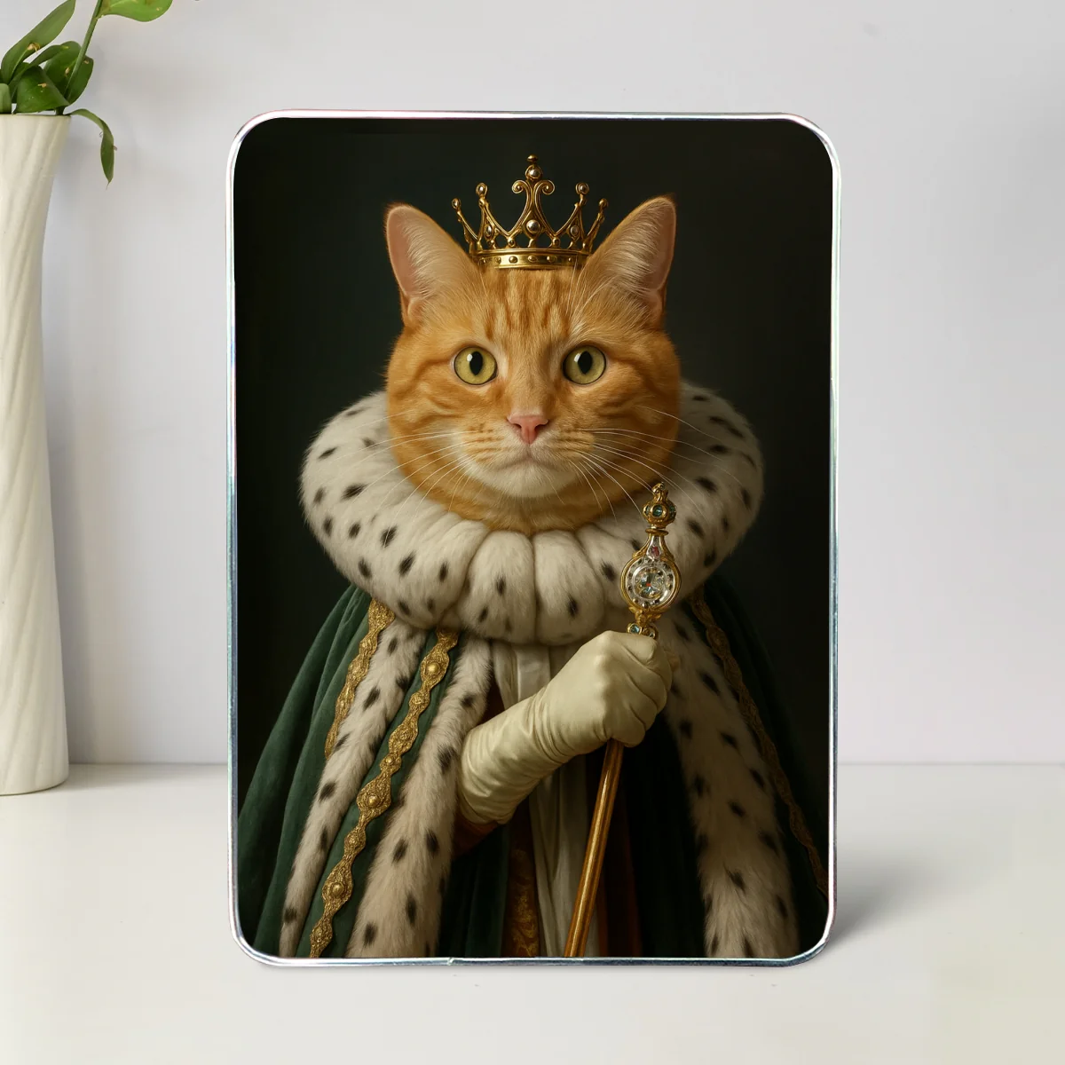 Cat Dog Pet Queen Portrait Custom Personalized Mirrored Picture Frame - Image 8