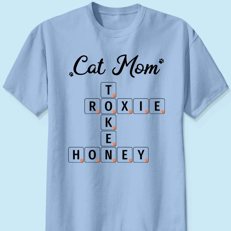 Cat Mom Dog Mom Fur Mama Unique Crossword Puzzle Personalized Shirt - Image 10