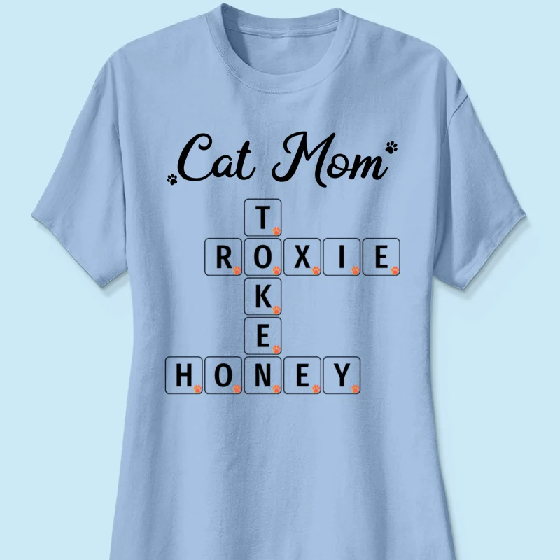 Cat Mom Dog Mom Fur Mama Unique Crossword Puzzle Personalized Shirt - Image 13