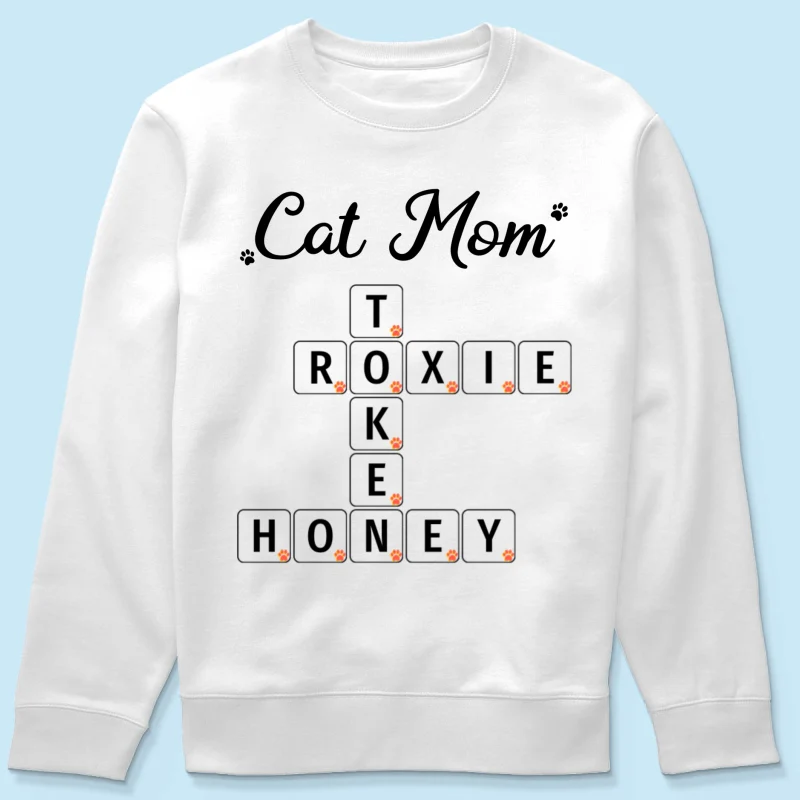 Cat Mom Dog Mom Fur Mama Unique Crossword Puzzle Personalized Shirt - Image 18