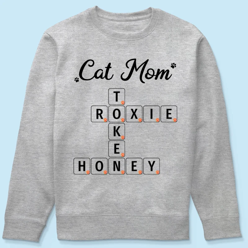 Cat Mom Dog Mom Fur Mama Unique Crossword Puzzle Personalized Shirt - Image 19