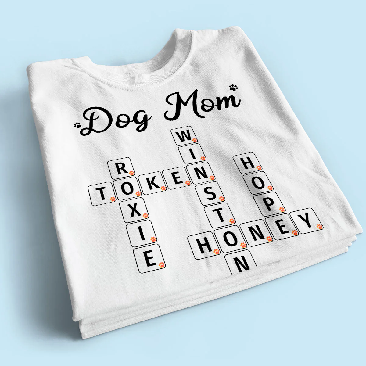 Cat Mom Dog Mom Fur Mama Unique Crossword Puzzle Personalized Shirt - Image 2