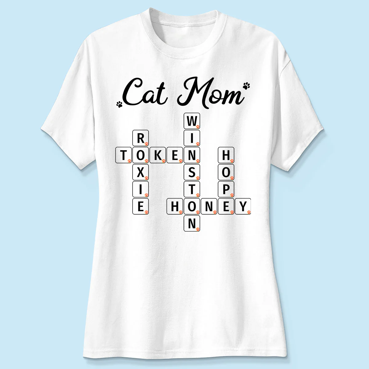 Cat Mom Dog Mom Fur Mama Unique Crossword Puzzle Personalized Shirt - Image 4