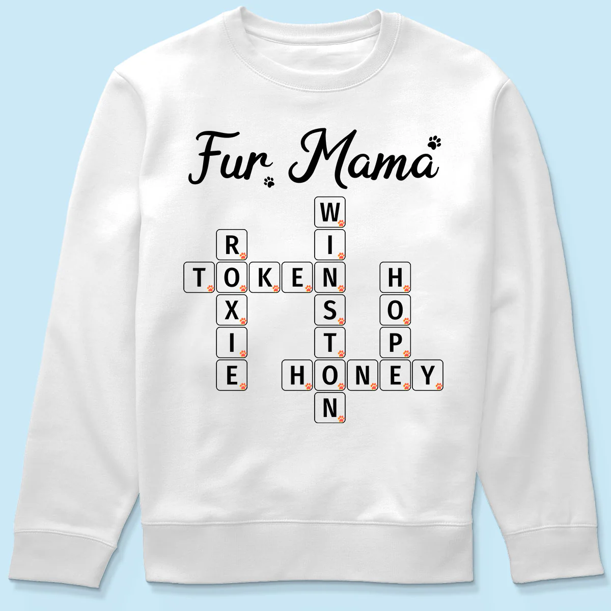 Cat Mom Dog Mom Fur Mama Unique Crossword Puzzle Personalized Shirt - Image 6